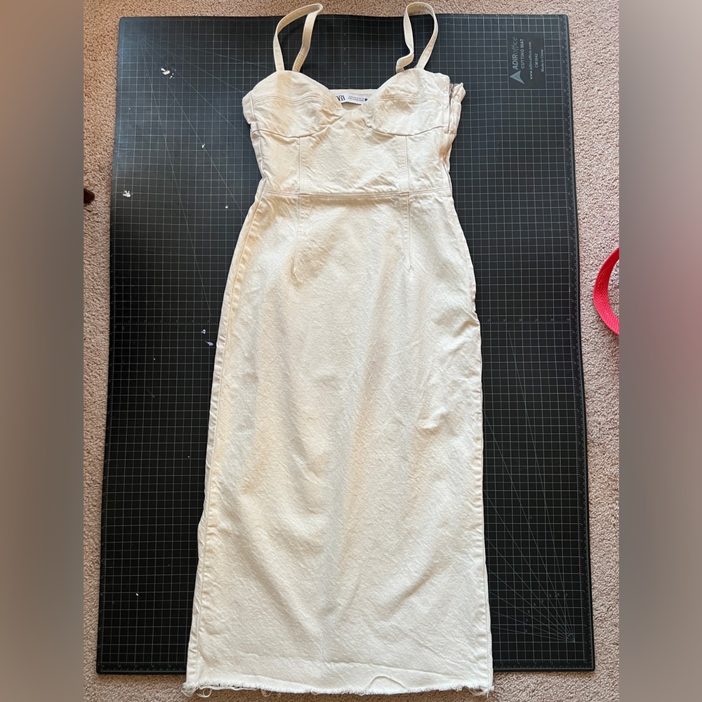 Zara Fitted Midi Dress with bustier detail